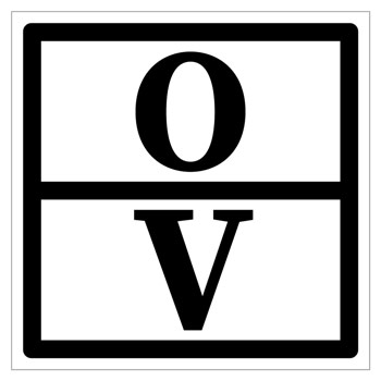 Знак отходов 5 класса опасности, V (металл с ламинированием, 300х300 мм)